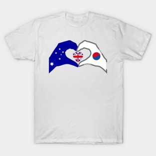 We Heart Australia & Korea Patriot Flag Series T-Shirt